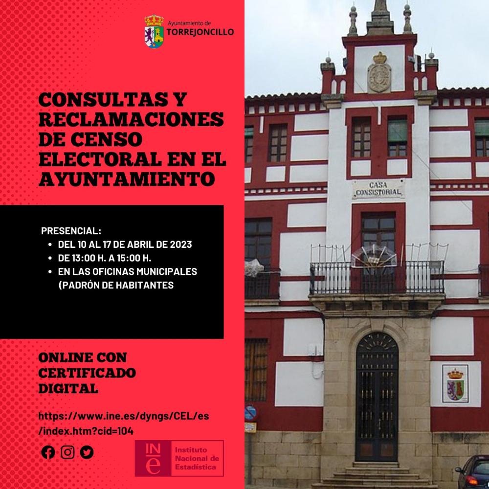 Imagen Consulta y reclamaciones del censo electoral.