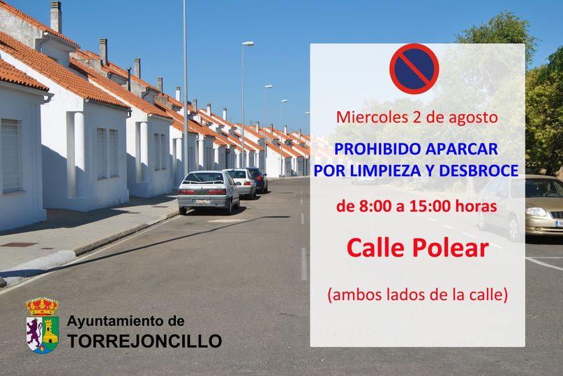 Imagen AVISO. PROHIBIDO APARCAR POR LIMPIEZA DE CALLE POLEAR