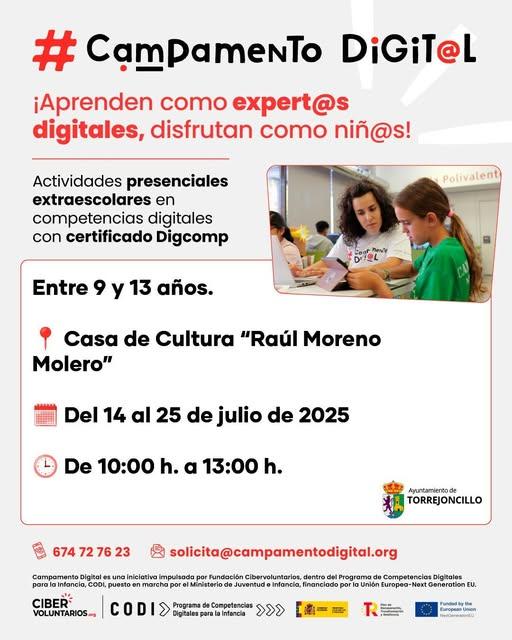 Imagen Del 14 al 25 de Julio - CAMPAMENTO DIGITAL EN TORREJONCILLO
