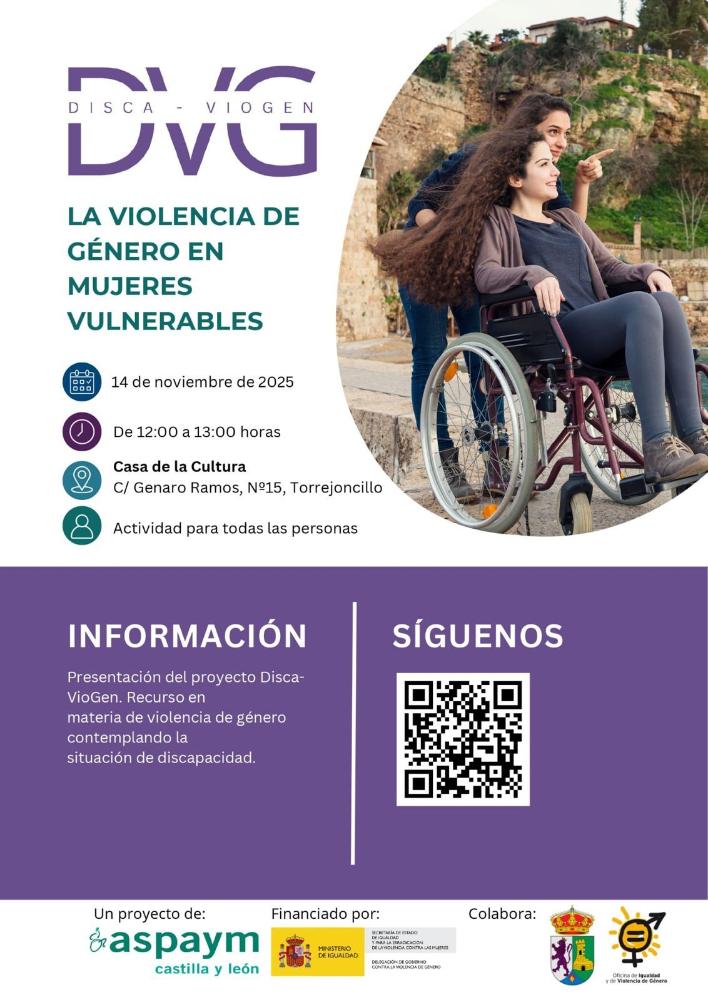 Imagen 14 de Noviembre - Presentación del proyecto Disca-VioGen, recurso en materia de violencia de género que contempla la situación de discapacidad