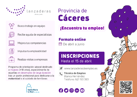 Imagen Inscripciones hasta el 15 de Abril - PROGRAMA “LANZADERAS DE EMPLEO”.