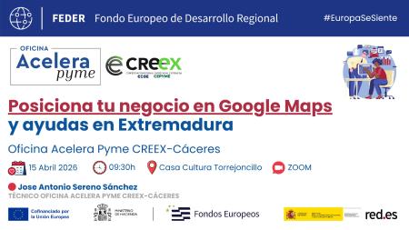 Imagen 15 de Abril - Curso Posiciona tu negocio en Google Maps y ayudas en Extremadura.