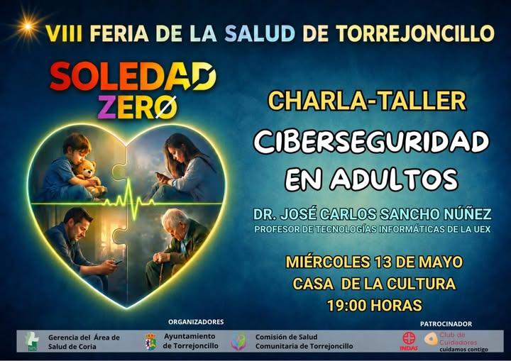Imagen 15 de Mayo - CHARLA-TALLER · CIBERSEGURIDAD EN ADULTOS.