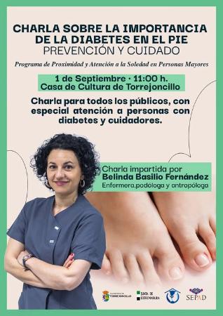 Imagen 1 de Septiembre - CHARLA SOBRE LA IMPORTANCIA DE LA DIABETES EN EL PIE: PREVENCIÓN Y CUIDADO