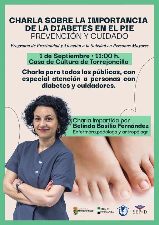Imagen 1 de Septiembre - CHARLA SOBRE LA IMPORTANCIA DE LA DIABETES EN EL PIE: PREVENCIÓN Y CUIDADO