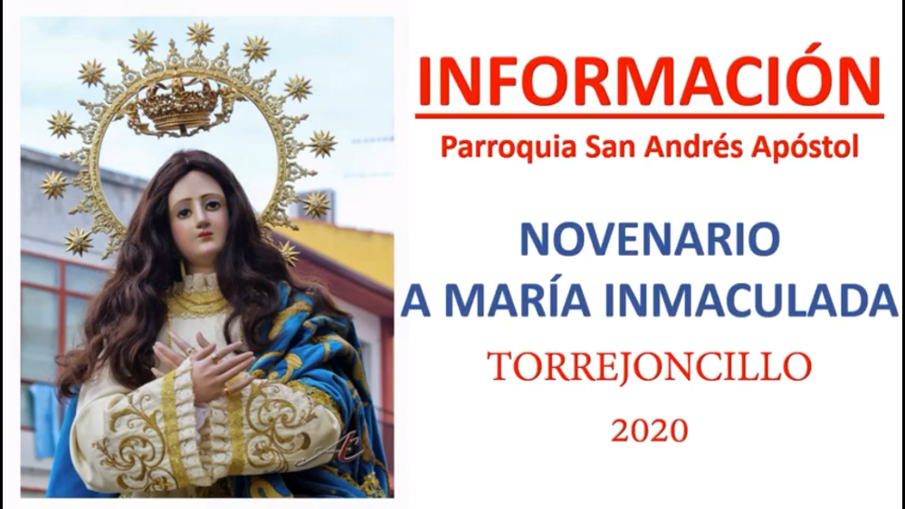 Imagen Normas Iglesia: Novenario en honor a María Inmaculada