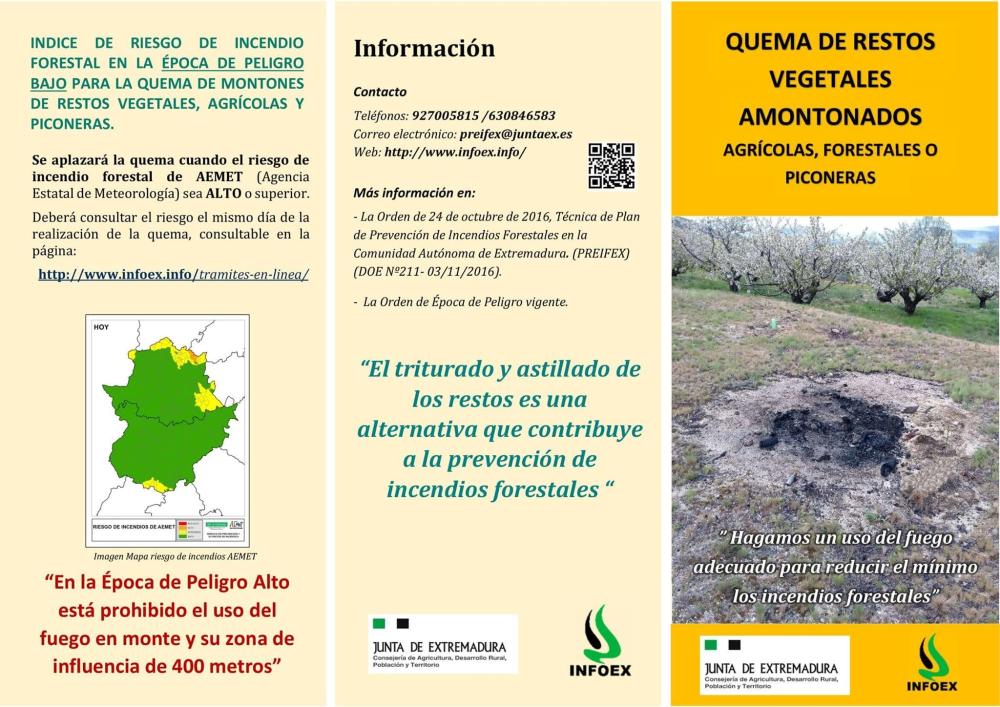 Imagen PERMISOS DE QUEMA EN EXTREMADURA